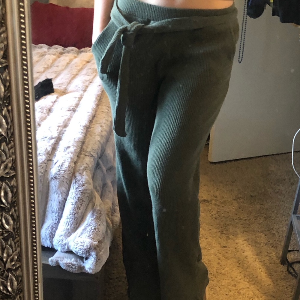 Olive sweater pants